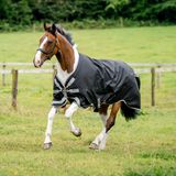 Horseware Amigo 1200D Couverture de pluie 50g Noir/Gris Titane & Argent 160