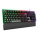 AKUMA Shonen K02 Gaming-toetsenbord, AZERTY, Frans, 105 toetsen, bekabeld, USB, RGB-led-achtergrondverlichting, programmeerbaar, magnetische polssteun, 26 toetsen, anti-ghosting, gaming-toetsenbord