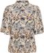 JDY JDYNAYA LIFE 2/4 SHIRT WVN EXP Blouse Dames Eggnog Viscose Regular Fit Korte Mouw Gebloemd Casual Lente/Zomer 2024