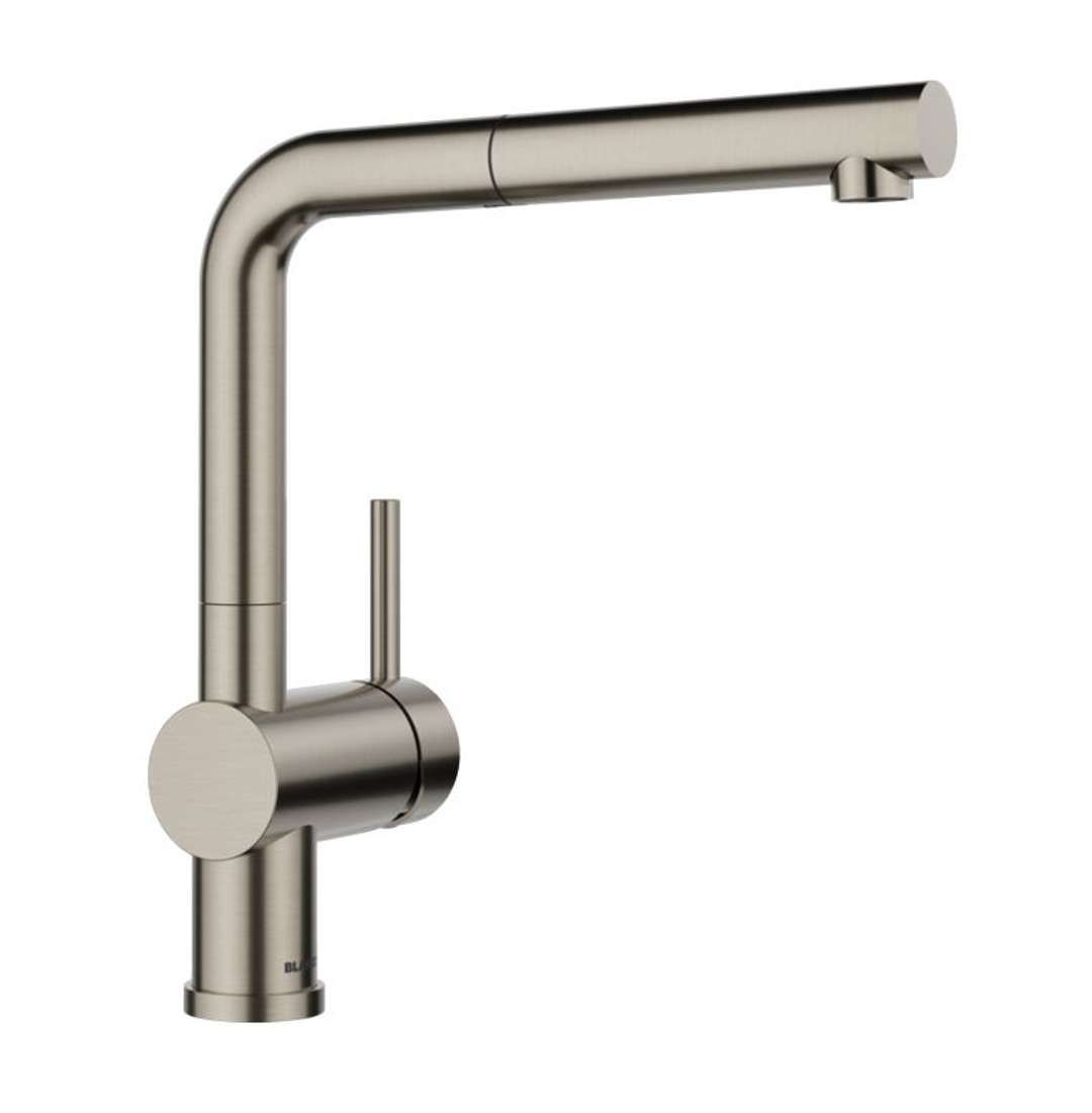 Blanco Linus S - Kitchen Tap with Pull-Out Hand Shower, Platinum 527699