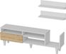 homemaniac Homemania TV-meubelset Lena 148,2x29,5x45 cm wit en eikenkleurig