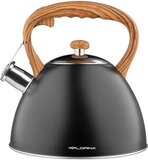 Florina Frank Fluitketel - RVS - 2.5 Liter - Mat Zwart/Bruin