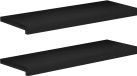 vidaXL Tapis d'escalier 2 pièces 70 x 30 x 2 cm Noir Hêtre Massif