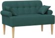 vidaXL Fauteuil met knoopge tuft Donkergroen 120 x 65 x 79 cm Stof