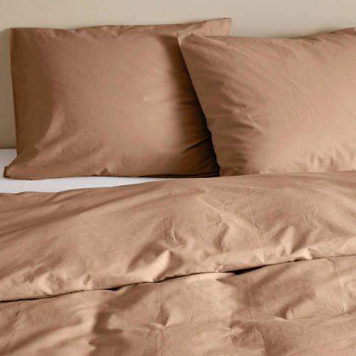 NOUS Living basis dekbedovertrek 2-persoons - mocha mousse (200x200 cm)
