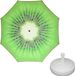 Merkloos Broekhof Vuurwerk Int. B.V. Parasol - Kiwi fruit - D160 cm - Groen - Rond - Stokparasol - Waterafstotend - UV-bescherming - Kantelbaar - Inclusief parasolvoet en draagtas