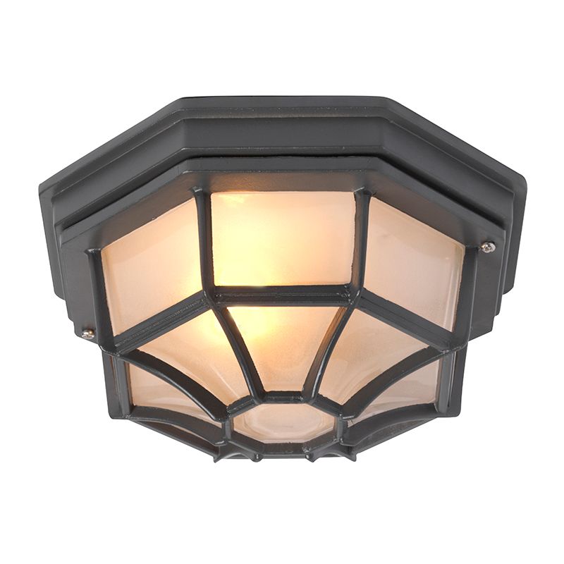 QAZQA CL Bri XL Plafondlamp 1 lichts Ã 285 mm antraciet