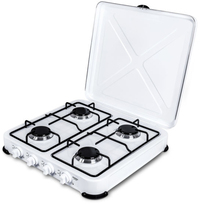 Promis KG400C Gas Hob Black White 4 Zones
