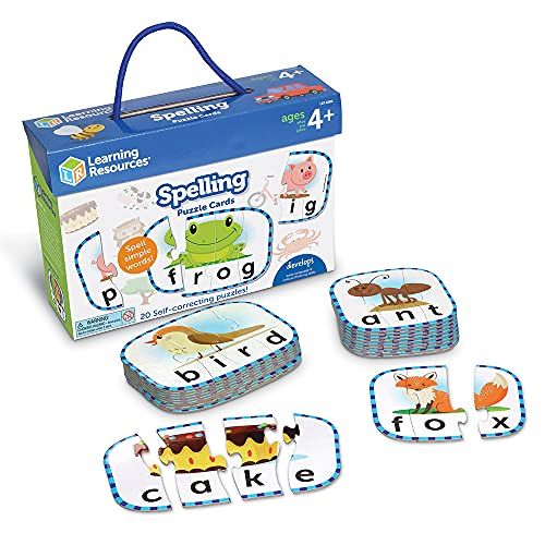 Learning Resources Spellingskaarten - Voorschoolse Readiness - Zelf Corrigerende Puzzels - Leeftijd 4+ - Multi