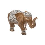 Atmosphera statue d'éléphant - décoration d'intérieur - marron - 15,8 x 8 x 11,5 cm - statue d'éléphant