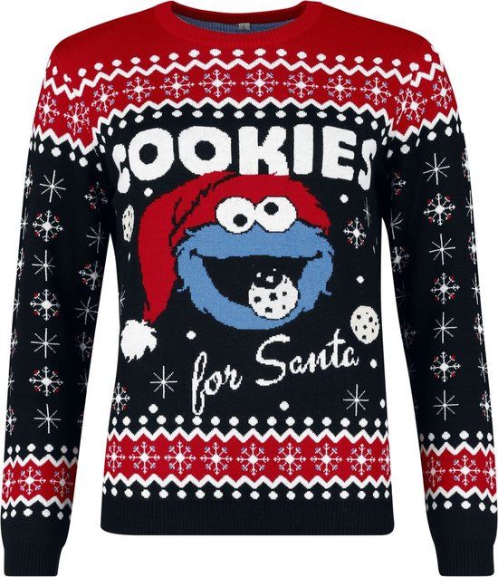 Sesame Street Krümelmonster - Cookies Dames Christmas jumper - meerkleurig - S