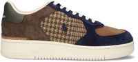 Polo Ralph Lauren Mastercourt Sneakers - Textiel - Heren - Bruin - Maat 44