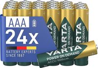 VARTA Batterijen AAA, oplaadbaar, 24 stuks, Power on Demand, 1000 mAh