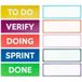 MagFlex® Lite Magnetische Kanban Board Header & Taakkaarten voor whiteboard, notitiebord, koelkast of muur