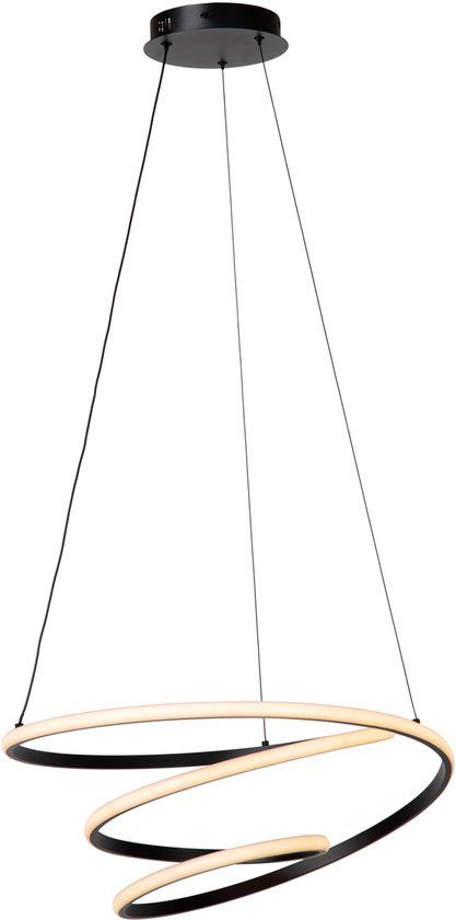 Lucide ESPIRAL - Hanglamp - LED Dimbaar - CCT - 1x40W 2700K/4000K - Zwart