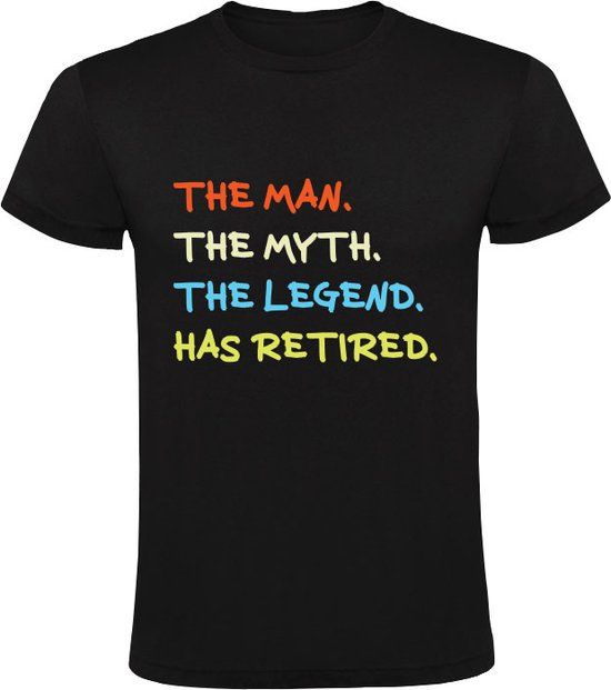 Sol's The Man. The Myth. The Legend. Has Retired - Men's T-shirt - Black - 3XL