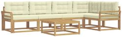 vidaXL - Extérieur - canapé - ensemble - 5 - places assises - Blanc et crème - Polyester
