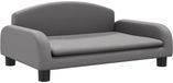 vidaXL Banc enfant - 70x45x30 cm - Similicuir - Gris