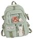 Sac à dos multi-poches pour adolescents avec accessoires mignons
