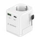 Gembird Universele Reisadapter - 20W - Geaard - Wit