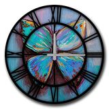 Decoratieve MDF-klok in vlinderstijl