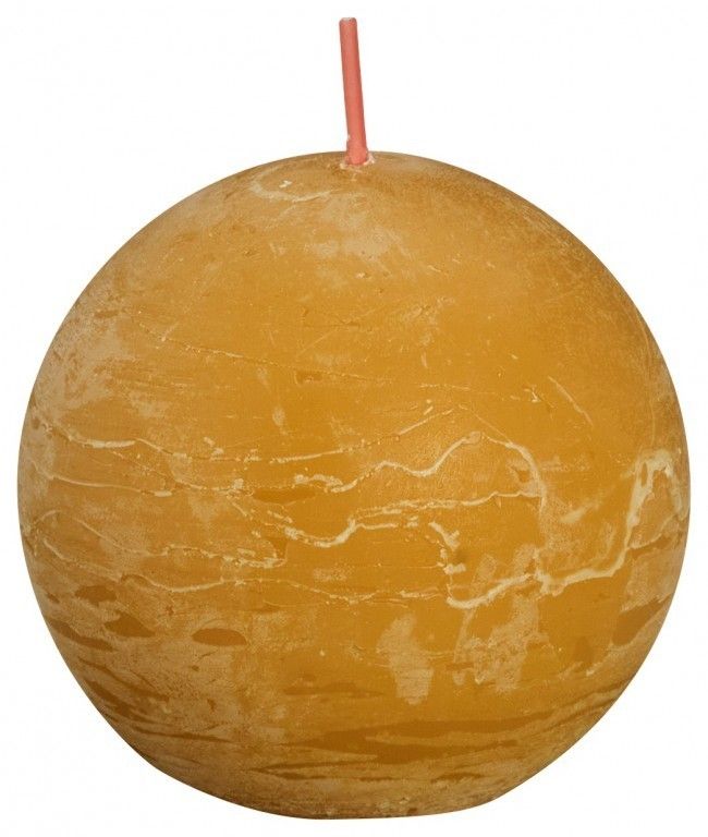 Bolsius Rustiek bolkaars shine 76 honeycomb yellow 1st