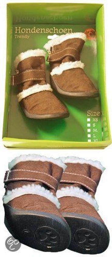 Boony Hondenschoenen Trendy Bruin Met Bont XL