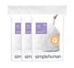 simplehuman CW0264 afvalzak 65 l Wit 60 stuk(s)