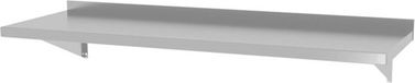 HENDI Wandplank – Roestvast staal – 1000x300x250 mm – Inclusief bevestigingsbeugels – 25 kg draagkracht