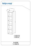Kolpa NAOMI, armoire ouverte, modèle N 1500/30, finition DC