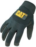 CP-CAT012211M CAT - PU Synthetisch Lederen Handschoenen - Gevoerde Palm - Spandex Achterkant - Maat M