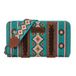 Wrangler Western Aztec Clutch Portemonnee voor Vrouwen met Polsband en Creditcard Houder