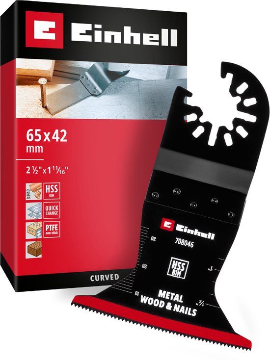 Einhell 708046 Tauchsägeblatt BIM Met, 65mm Bimetaal Multitool toebehorenset