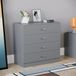Vida Designs Riano Commode met 4 laden, handgrepen en geleiders van metaal, ladehouder tegen doorhangen voor slaapkamer, kinderkamer, grijs