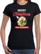 Bellatio Decorations Queen/koningin Elizabeth II Merry Christmas peasants fout Kerst shirt - zwart - dames - Kerst t-shirt / Kerst outfit XXL