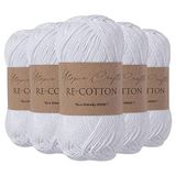 Utopia Crafts Re-Cotton Breigaren, 5X 100g (wit)