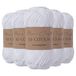 Utopia Crafts Re-Cotton Breigaren, 5X 100g (wit)