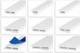 PVC moulures - Profilés à chambre creuse - Finition des joints et des bords - Résistant à l'humidité et à la moisissure - 2 mètres - Blanc