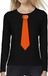 Bellatio Decorations Stropdas Long Sleeve T-shirt Zwart Dames M