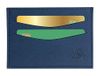Exacompta - Denim kaarthouder met vak - 10,3 x 7,5 cm - blauw
