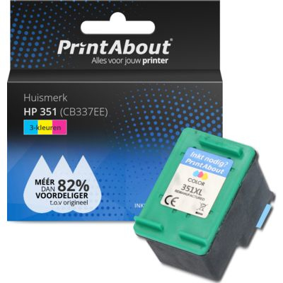 PrintAbout Huismerk HP 351 (CB337EE) Inktcartridge 3-kleuren