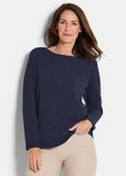 Goldner Kreppshemd Langemouwen gemêleerd jersey top