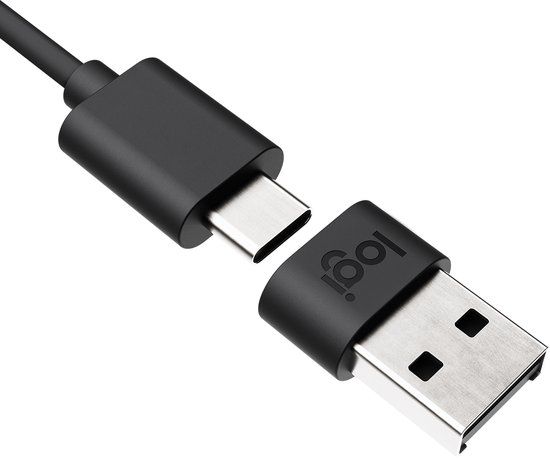 Logitech 989-000982 USB-C naar USB-A Adapter, Grafiet