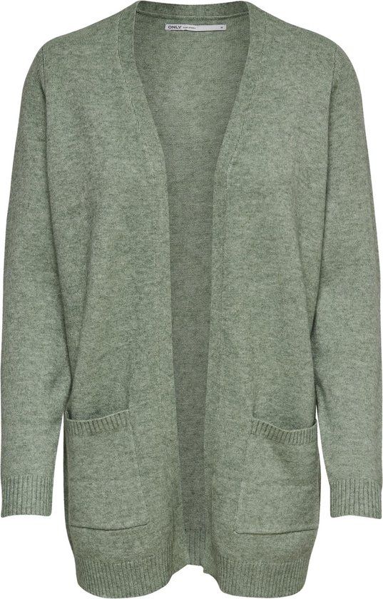 ONLY ONLLESLY L/S OPEN CARDIGAN KNT NOOS Women's Cardigan - Green - Size S