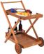 Casaria Trolley op Wieltjes - Serveerwagen Dienblad 82x60x90cm - Acaciahout