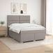 vidaXL Boxspringbed met matras en hoofdeinde Taupe 140 x 200 cm Stof