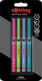 rOtring Liner Fineliners | 0.4 mm | Diverse Kleuren | 4 Stuks