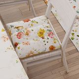 PETTI Artigiani Italiani - Set van 6 keukenstoelkussens, microvezel met digitale print en banden, 100% Made in Italy