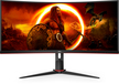 AOC CU34G2XP 34" Ultrawide Gaming Monitor - 3440x1440, 180Hz, HDR400, USB Hub