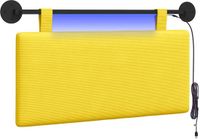 vidaXL Hangend Hoofdbord Lichtgeel Corduroy Stof